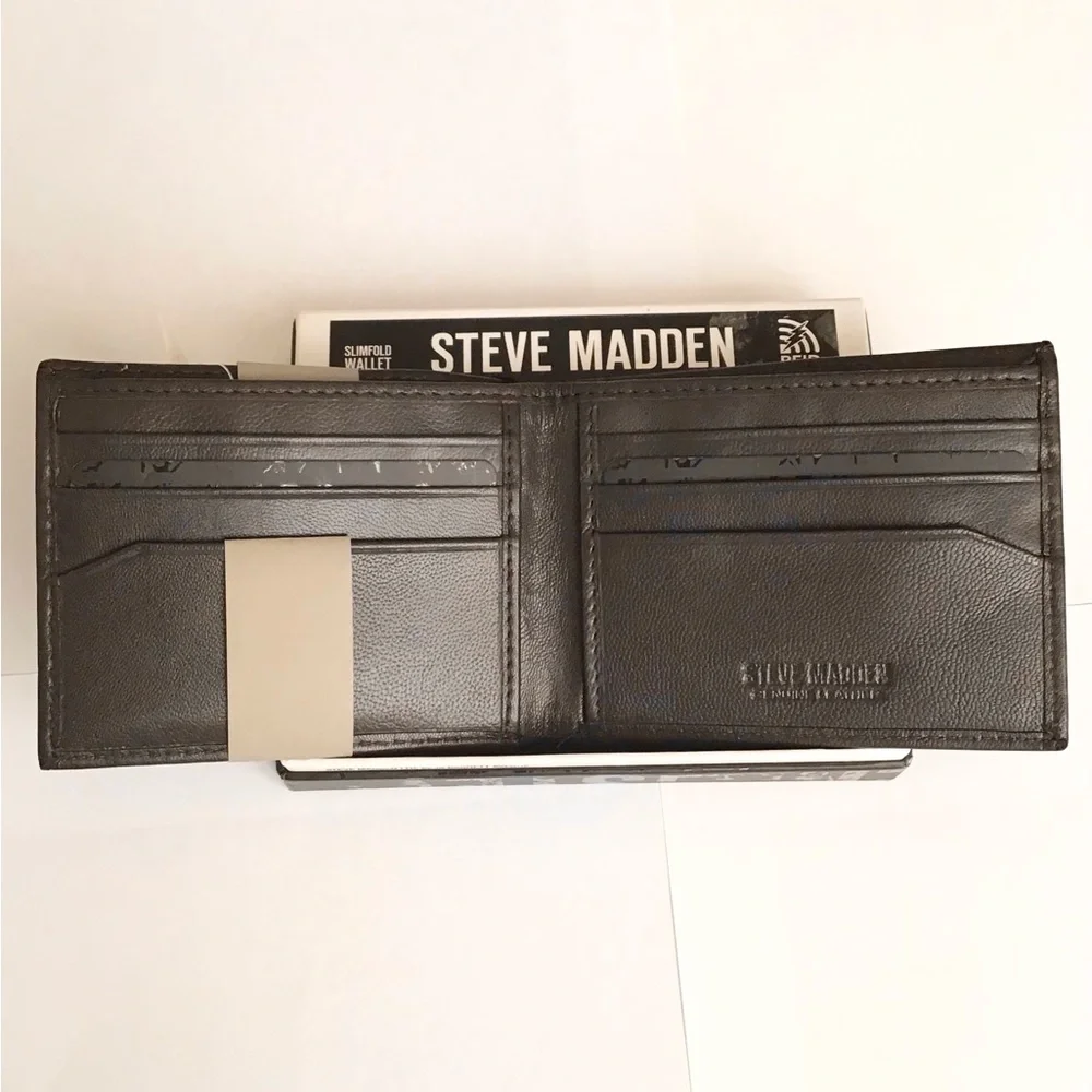 NWT Steve Madden 100% Leather Wallet Anti-Theft Technology